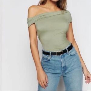 Reformation cello top in eucalyptus- size s